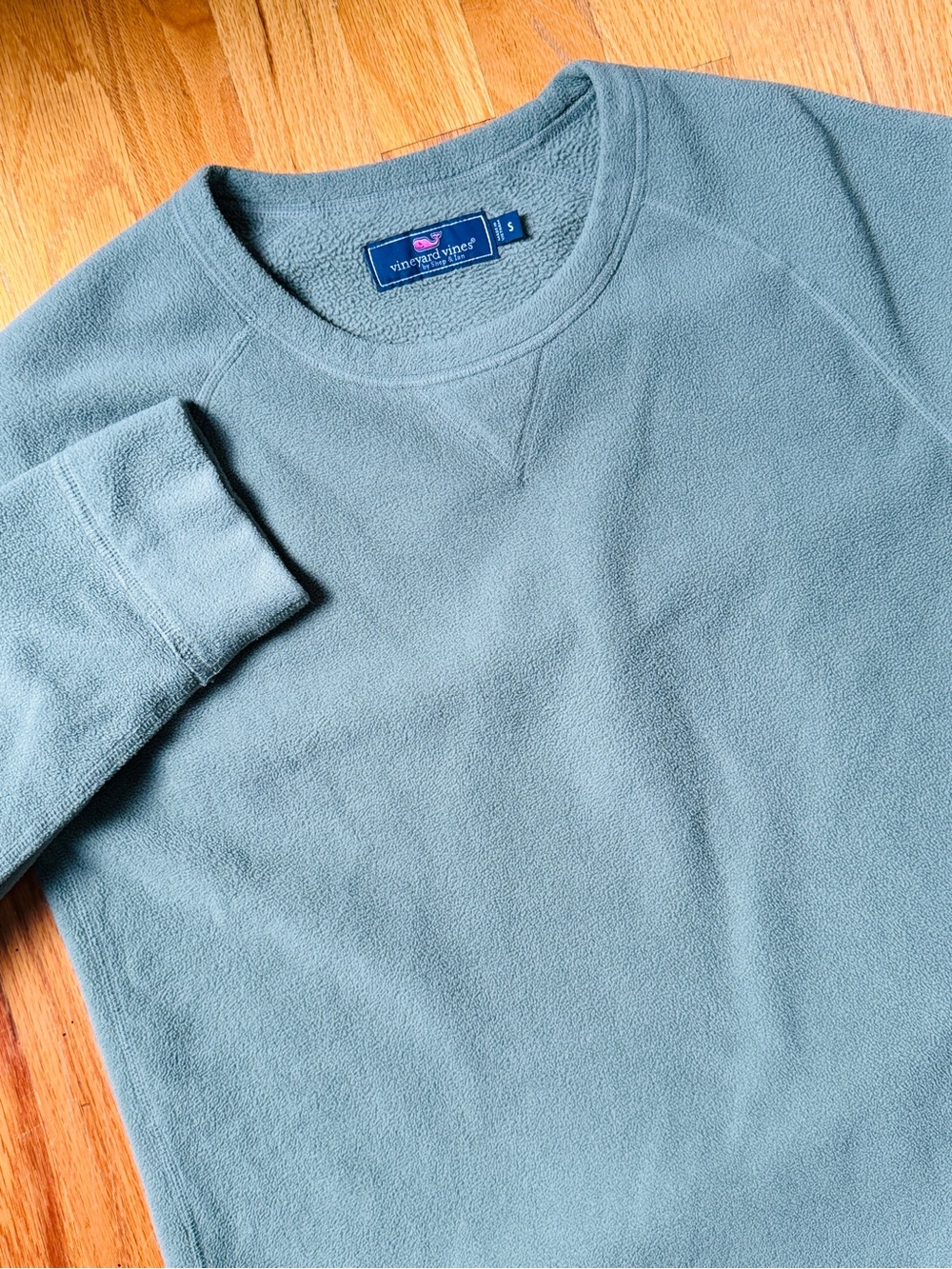 Vineyard Vines Harbor Fleece Crewneck Golf Sweater Size Small Sage Green